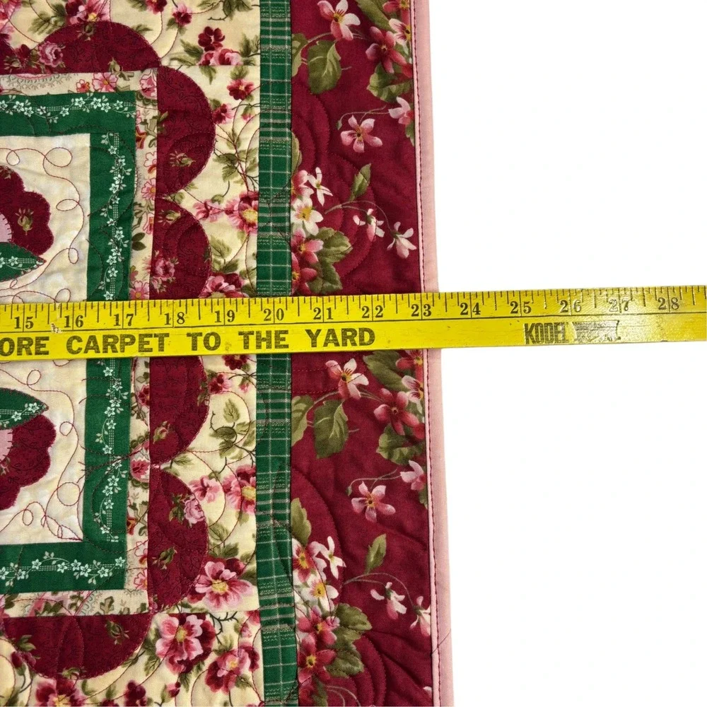 The Happy Quilter My Love Wall Hanging Kris Hamblen Floral Quilt 23.5